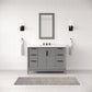 Water Creation EL48CW03CG-000000000 ELIZABETH 48"W x 34.25"H Cashmere Gray Single-Sink Vanity with Carrara White Marble Countertop (Vanity Only)