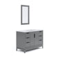 Water Creation EL48CW03CG-R21000000 ELIZABETH 48"W x 34.25"H Cashmere Gray Single-Sink Vanity with Carrara White Marble Countertop + Mirror