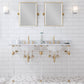 Water Creation EP60A-0600 EMPIRE 60"W x 34"H  Double Washstand Only, in Satin Gold Finish