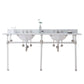 Water Creation EP72C-0500 EMPIRE 72"W x 34"H  Double Washstand , P-Trap, and Countertop with Sink included, in Polished Nickel Finish