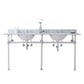 Water Creation EP72D-0109 EMPIRE 72"W x 34"H  Double Washstand , P-Trap, Countertop with Sink, and F2-0009 Faucet included, in Chrome Finish