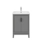 Water Creation ES24CR01CG-000000000 ELISE 24.5"W x 34.5"H Cashmere Gray Integrated Ceramic Sink Vanity (Vanity Only)