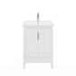 Water Creation ES24CR01PW-000000000 ELISE 24.5"W x 34.5"H Pure White Integrated Ceramic Sink Vanity (Vanity Only)