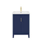 Water Creation ES24CR06MB-000000000 ELISE 24.5"W x 34.5"H Monarch Blue Integrated Ceramic Sink Vanity (Vanity Only)