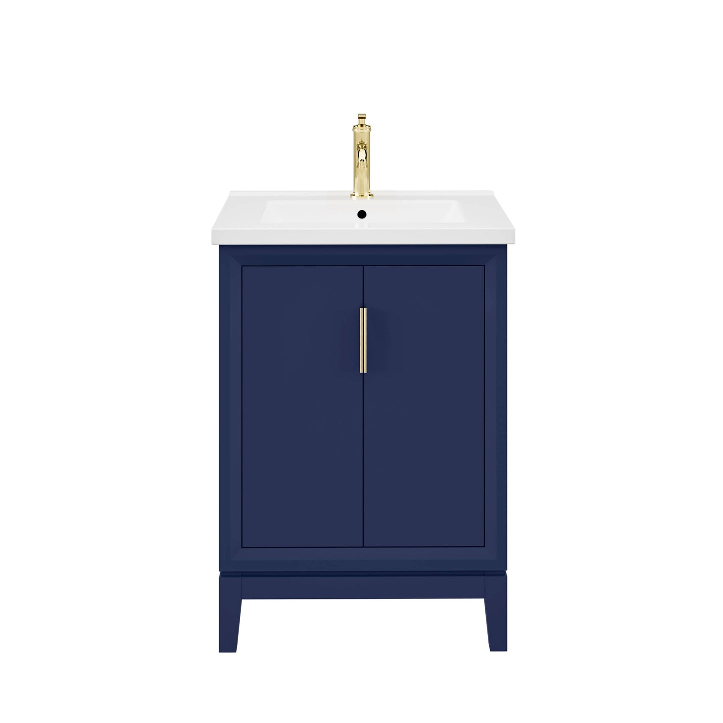 Water Creation ES24CR06MB-000000000 ELISE 24.5"W x 34.5"H Monarch Blue Integrated Ceramic Sink Vanity (Vanity Only)