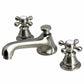 Water Creation F2-0009-02-BX American 20th Century Classic Widespread Bathroom F2-0009 Faucets With Pop-Up Drain in Brushed Nickel Finish, With Metal Cross Handles, Hot And Cold Labels Included