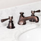 Water Creation F2-0009-03-TL American 20th Century Classic Widespread Bathroom F2-0009 Faucets With Pop-Up Drain in Oil Rubbed Bronze Finish, With Torch Lever Handles, Hot And Cold Labels Included