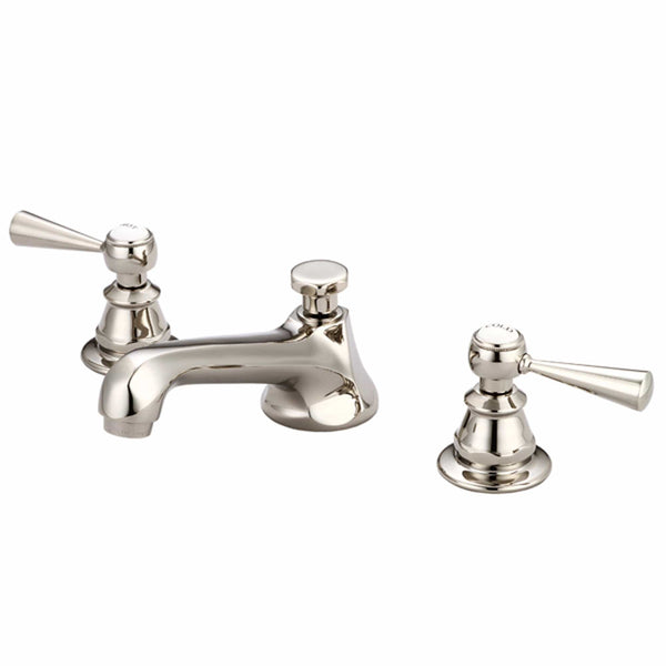 Water Creation F2-0009-05-TL American 20th Century Classic Widespread Bathroom F2-0009 Faucets With Pop-Up Drain in Polished Nickel Finish, With Torch Lever Handles, Hot And Cold Labels Included