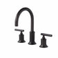 Water Creation F2-0014-03-BL Water Creation Modern Gooseneck Spout Widespread Faucet F2-0014 in Oil-Rubbed Bronze