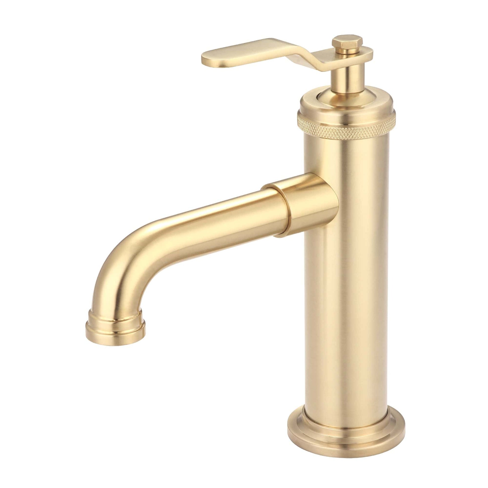 Water Creation F7-0001-06-NH Water Creation Modern Streamlined Cylindrical Single Faucet F7-0001 in Satin Gold PVD