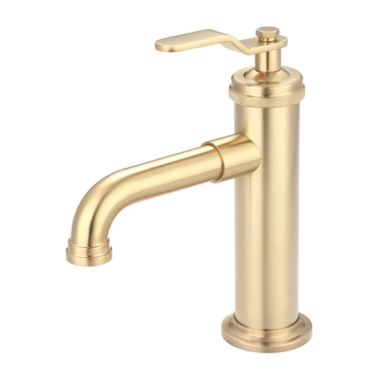 Water Creation F7-0001-06-NH Water Creation Modern Streamlined Cylindrical Single Faucet F7-0001 in Satin Gold PVD