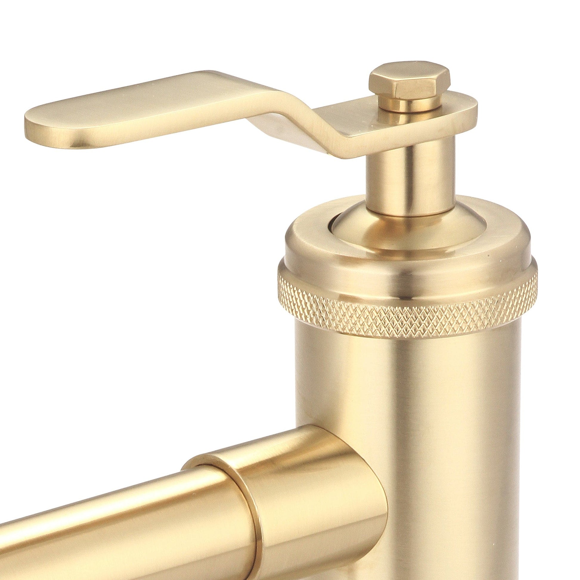 Water Creation F7-0001-06-NH Water Creation Modern Streamlined Cylindrical Single Faucet F7-0001 in Satin Gold PVD