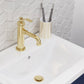 Water Creation F7-0001-06-NH Water Creation Modern Streamlined Cylindrical Single Faucet F7-0001 in Satin Gold PVD