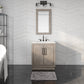 Water Creation HU30CW03GK-R21000000 HUGO 30"W x 34.3"H Gray Oak Single-Sink Vanity with Carrara White Marble Countertop + Mirror (B)