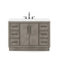 Water Creation HU48CW03GK-000000000 HUGO 48"W x 34.3"H Gray Oak Single-Sink Vanity with Carrara White Marble Countertop (B) (Vanity Only)