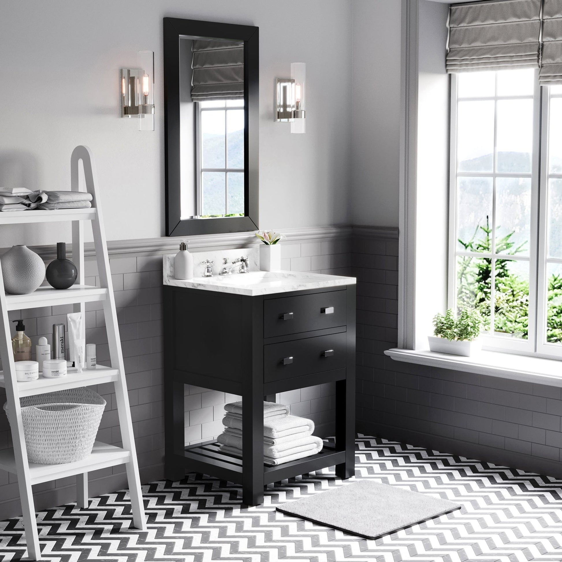Water Creation MA24CW01ES-000000000 MADALYN 24"W x 34"H Espresso Single-Sink Vanity (Vanity Only)