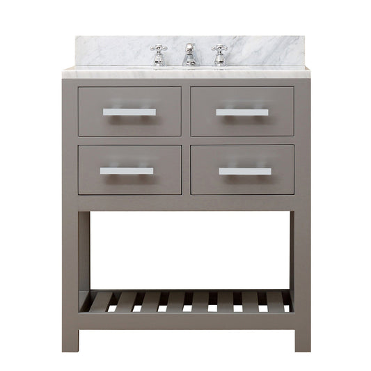 Water Creation MA30CW01CG-000000000 MADALYN 30"W x 34"H Cashmere Gray Single-Sink Vanity (Vanity Only)