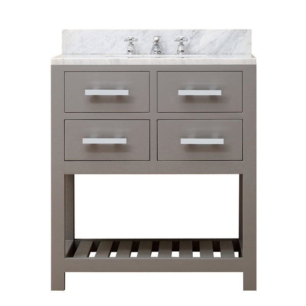 Water Creation MA30CW01CG-000BX0901 MADALYN 30W x 34H Cashmere Gray Single-Sink Vanity + Faucets