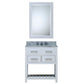 Water Creation MA30CW01PW-R24000000 MADALYN 30"W x 34"H Pure White Single-Sink Vanity + Mirror