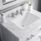 Water Creation MA30CW01PW-R24BX0901 MADALYN 30"W x 34"H Pure White Single-Sink Vanity + Faucets & Mirror