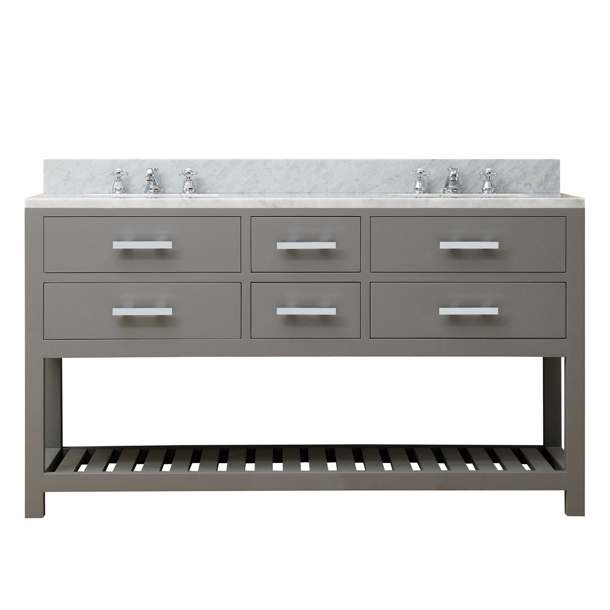 Water Creation MA60CW01CG-000000000 MADALYN 60"W x 34"H Cashmere Gray Double-Sink Vanity (Vanity Only)