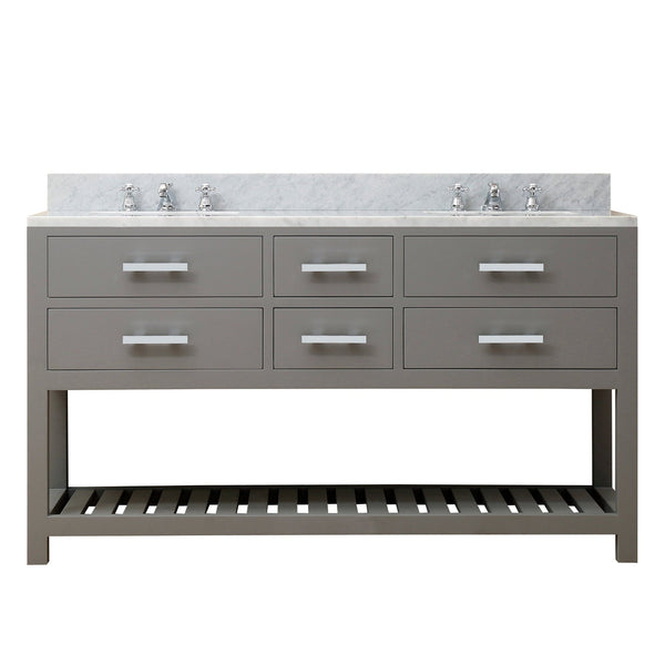 Water Creation MA60CW01CG-000000000 MADALYN 60W x 34H Cashmere Gray Double-Sink Vanity (Vanity Only)