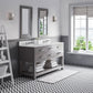 Water Creation MA60CW01CG-R21000000 MADALYN 60"W x 34"H Cashmere Gray Double-Sink Vanity + Mirrors