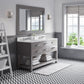 Water Creation MA60CW01CG-R60BX0901 MADALYN 60"W x 34"H Cashmere Gray Double-Sink Vanity + Faucets & Mirror