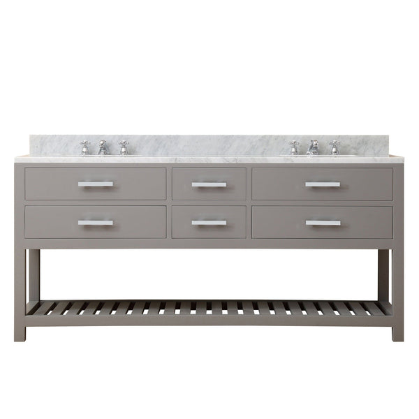 Water Creation MA72CW01CG-000000000 MADALYN 72W x 34H Cashmere Gray Double-Sink Vanity (Vanity Only)