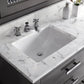 Water Creation MA72CW01CG-R24BX0901 MADALYN 72"W x 34"H Cashmere Gray Double-Sink Vanity + Faucets & Mirrors