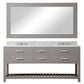 Water Creation MA72CW01CG-R72000000 MADALYN 72"W x 34"H Cashmere Gray Double-Sink Vanity + Mirror