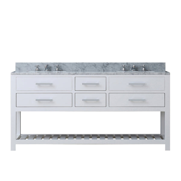 Water Creation MA72CW01PW-000000000 MADALYN 72W x 34H Pure White Double-Sink Vanity (Vanity Only)