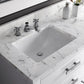 Water Creation MA72CW01PW-000BX0901 MADALYN 72"W x 34"H Pure White Double-Sink Vanity + Faucets