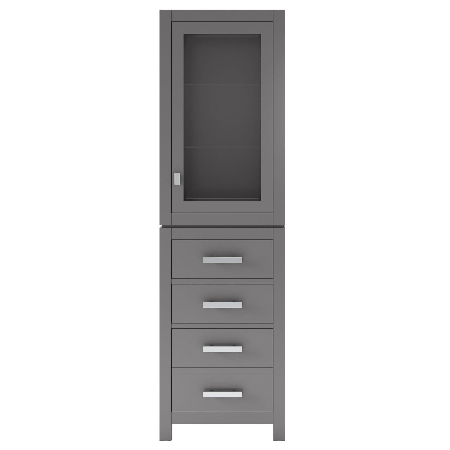 Water Creation MADISON-LC-G Madison Collection Linen Cabinet In Cashmere Grey