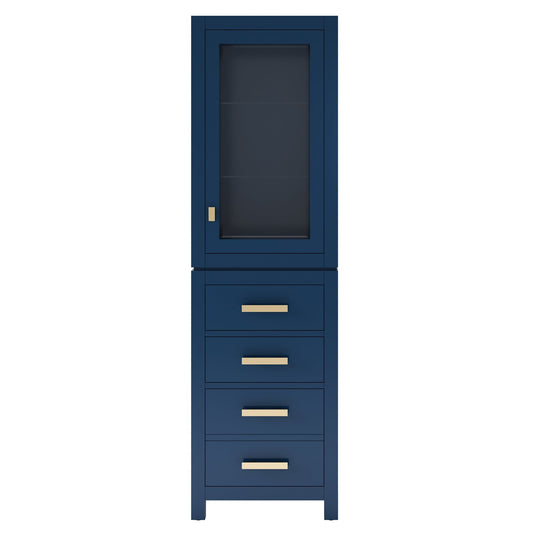 Water Creation MADISON-LC-MB Madison Collection Linen Cabinet In Monarach Blue