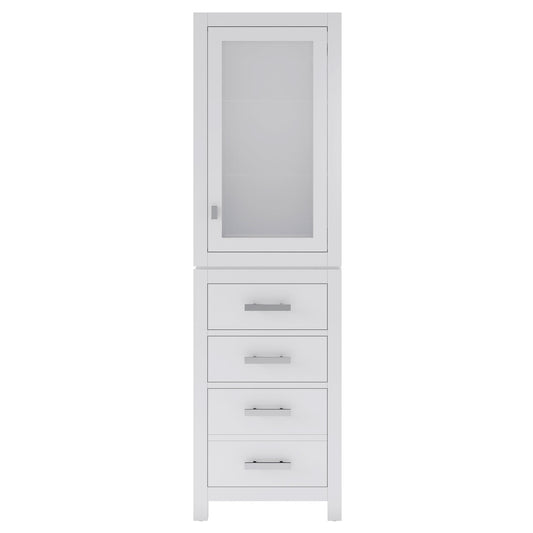 Water Creation MADISON-LC-W Madison Collection Linen Cabinet In White