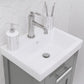 Water Creation MI18CR01CG-000NH0101 MIA 17.3"W x 34.4"H Cashmere Gray Integrated Ceramic Sink Vanity + Modern Single Faucet