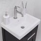 Water Creation MI18CR01ES-000NH0101 MIA 17.3"W x 34.4"H Espresso Integrated Ceramic Sink Vanity + Modern Single Faucet