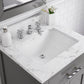 Water Creation MS24CW01CG-000BX0901 MADISON 24"W x 34"H Cashmere Gray Single-Sink Vanity + Faucets