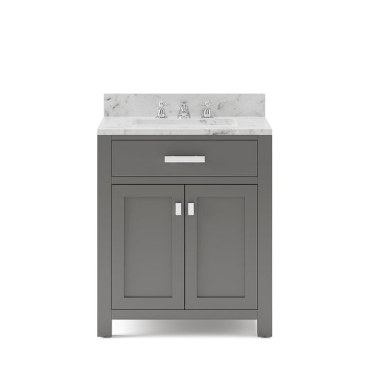 Water Creation MS30CW01CG-000000000 MADISON 30"W x 34"H Cashmere Gray Single-Sink Vanity (Vanity Only)