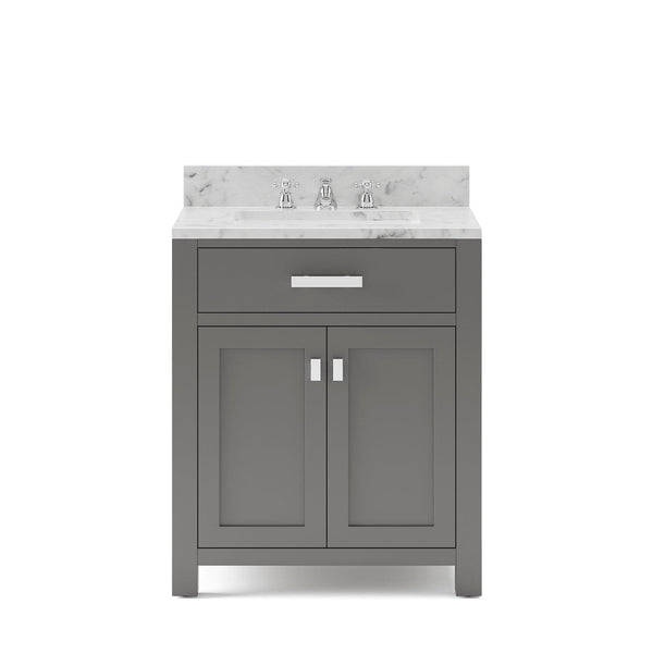 Water Creation MS30CW01CG-000000000 MADISON 30W x 34H Cashmere Gray Single-Sink Vanity (Vanity Only)