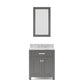 Water Creation MS30CW01CG-R24000000 MADISON 30"W x 34"H Cashmere Gray Single-Sink Vanity + Mirror