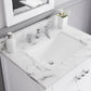 Water Creation MS30CW01PW-000BX0901 MADISON 30"W x 34"H Pure White Single-Sink Vanity + Faucets