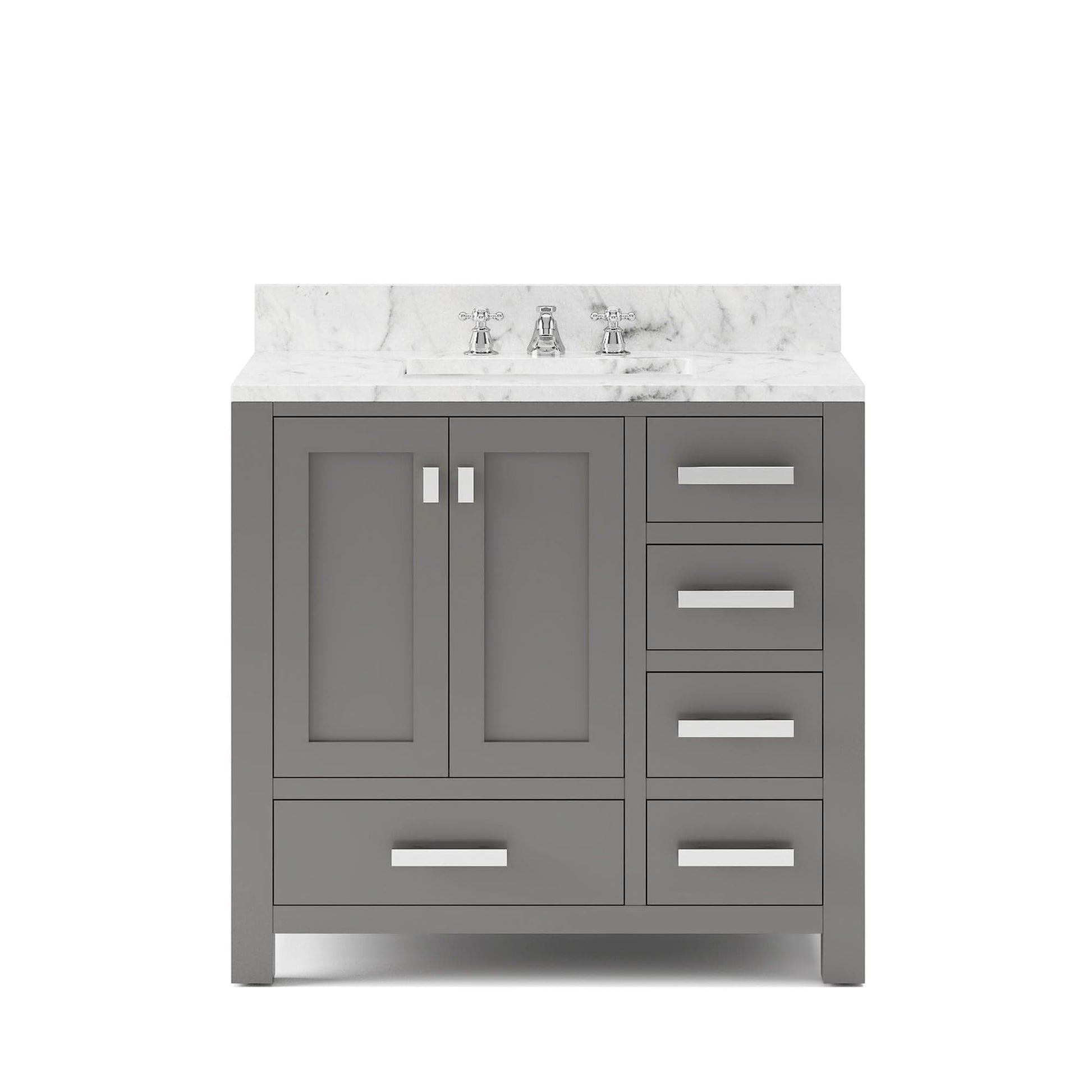 Water Creation MS36CW01CG-000000000 MADISON 36"W x 34"H Cashmere Gray Single-Sink Vanity (Vanity Only)