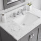 Water Creation MS36CW01CG-000BX0901 MADISON 36"W x 34"H Cashmere Gray Single-Sink Vanity + Faucets