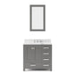 Water Creation MS36CW01CG-R24000000 MADISON 36"W x 34"H Cashmere Gray Single-Sink Vanity + Mirror