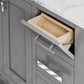 Water Creation MS36CW01CG-R24BX0901 MADISON 36"W x 34"H Cashmere Gray Single-Sink Vanity + Faucets & Mirror