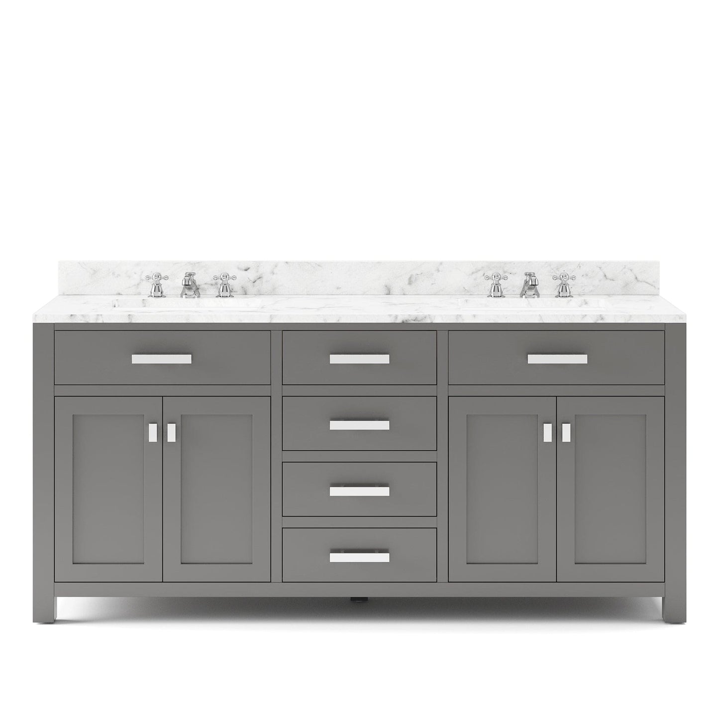 Water Creation MS72CW01CG-000000000 MADISON 72"W x 34"H Cashmere Gray Double-Sink Vanity (Vanity Only)