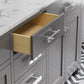 Water Creation MS72CW01CG-000BX0901 MADISON 72"W x 34"H Cashmere Gray Double-Sink Vanity + Faucets