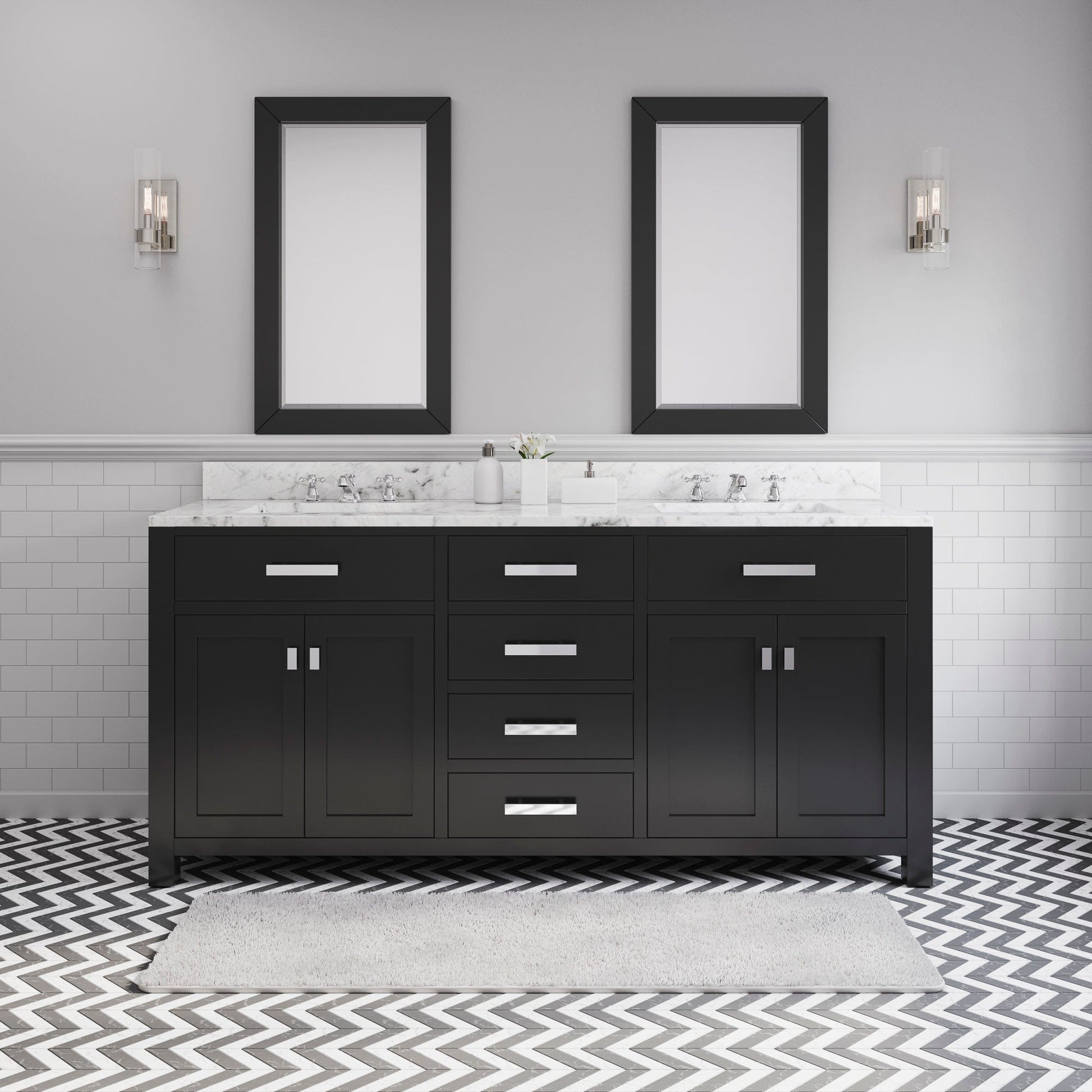 Water Creation MS72CW01ES-000000000 MADISON 72"W x 34"H Espresso Double-Sink Vanity (Vanity Only)